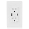 Leviton USBReceptacle, 20A, White, Thermoplastic GUAC2-W - alternate 5