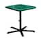 Leisure Craft 36" Square Perforated Pedestal Table, Portable, 40"H, Green SQ36TAB40-GREEN - alternate 1