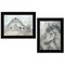 Homeroots Set Of Two TRUE Spirit Horses 2 Black Framed Print Wall Art, 2PK 406143 - alternate 1