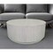 Homeroots 42" Rustic White Solid Wood Round Distressed Coffee Table 493312 - alternate 4