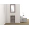 Homeroots 18" Light Gray Wood Floating Double Door Bathroom Vanity And Medicine Cabinet With Mirror 478207 - alternate 3