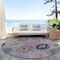 Homeroots 8' Gray Mauve And Charcoal Round Southwestern Washable Indoor Outdoor Area Rug 615136 - alternate 6