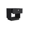 Homeroots 20" Black Wood One Drawer Nightstand 526156 - alternate 5