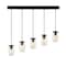 Jonathan Y Gaines 33.25" 5-Light Farmhouse Industrial Iron Mason Jar Linear LED Pendant, Oil Rubbed Bronze/Clear JYL7803A - alternate 10
