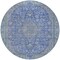 Homeroots 8' Blue And Gray Round Medallion Washable Indoor Outdoor Area Rug 616264 - alternate 6