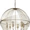 Homeroots Gold Caged Six Light Metal and Glass Dimmable Chandelier With Gold Shades 611346 - alternate 3