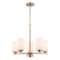Vaxcel Park Ridge 5-Light Chandelier, Champagne Gold, Frosted White Glass, 21-In. Wide H0325 - alternate 1