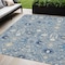 Homeroots 5' X 8' Denim Blue Ivory And Beige Oriental Washable Indoor Outdoor Area Rug 598035 - alternate 1