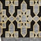 Homeroots 8' Charcoal Gray And Gold Round Quatrefoil Washable Indoor Outdoor Area Rug 583212 - alternate 6