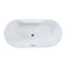 Kingston Brass 55" Acrylic Oval Double Ended Freestanding Tub with Drain, Glossy White/Antique Brass VT7DE552823C423 - alternate 1