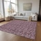 Homeroots 5' X 8' Merlot Mauve And Ivory Floral Washable Indoor Outdoor Area Rug 581901 - alternate 7
