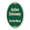 Signmission Active Driveway Do Not Block Green & Tan, 12 Inch X 18 Inch Designer, Heavy Gauge Aluminum A-OV-G-1218-9865 - alternate 1
