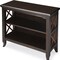 Homeroots 30" Dark Brown Two Tier Standard Bookcase 389555 - alternate 6