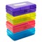 Charles Leonard Pencil Box, 2-1/2"H x 5-1/4"D x 8-1/4"W, Translucent Assorted Colors, 3PK CHL76305-3 - alternate 3