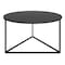 Homeroots 33" Black Steel Round Coffee Table 520921 - alternate 1