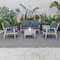 Leisuremod Walbrooke White Patio Conversation, Square Fire Pit with Slats Design & Tank Holder, Navy Blue WWS-27-20-57-31-NBU - alternate 5