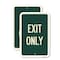 Signmission Exit Sign, Heavy Gauge Aluminum, 12 in W, 18 in H A-1218-2PACK-24471 - alternate 1