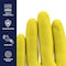 Safety Zone Latex 16 mil General Purpose Gloves - Yellow, Sm - Case of 120 GL-L116LS - alternate 4