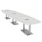 Skutchi Designs Arc Boat Conference Table, 45 in W, 216 in L, White HAR-ABOT-48X216-DOU-WA7976-ESIL - alternate 1