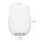 Smarty Had A Party 12 oz. Clear Elegant Stemless Plastic Wine Glasses (64 Glasses), 64PK 03712-CASE - alternate 9