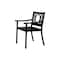 Homeroots 24" Black Steel Geo Back Outdoor Arm Chair 606527 - alternate 8