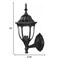 Homeroots Matte Black Clear Glass Swing Arm Wall Light 398574 - alternate 4