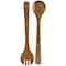 Gibson Elite 3 Piece Acacia Wood Salad Bowl and Spoon Set in Brown 78975.03 - alternate 6