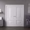 Sartodoors Sliding Double Pocket Doors 72x84 inches White Solid Core Modern Interior ROYAL9822DP-EMAL-7284 - alternate 1