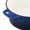 Megachef 2.7 Quart Round Enameled Cast Iron Casserole in Gradient Dark Blue 750124513M - alternate 4