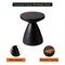 Leisuremod Dune 17 in Round Fiberstone Side Table, Pedestal Base, Weatherproof, Fully Assembled DST17BL - alternate 6
