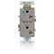 Leviton Duplex Outlet, Gray 20A, 125V, TR T8300-GY - alternate 1