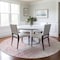 Homeroots 8' Pink And Ivory Round Abstract Washable Indoor Outdoor Area Rug 612961 - alternate 5