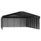 Arrow Storage Products 20 x 29 x 7 ft Charcoal Steel Carport with 3 Wall Kits CPHC202907ECL3 - alternate 1