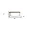 Homeroots 80" Clear And Silver Solid Wood And Stainless Steel Trestle Base Dining Table 283191 - alternate 2