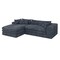 Homeroots 121" Gray Corduroy Compression Foam Sofa 719552 - alternate 4
