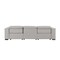 Homeroots 110" Light Gray Top Grain Leather Reclining Metal USB Sofa 720303 - alternate 7