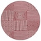 Homeroots 8' Red And Ivory Round Geometric Washable Indoor Outdoor Area Rug 600740 - alternate 7