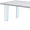 Homeroots 66" X 38" X 30" White High Gloss Clear Glass Dining Table 347353 - alternate 5