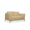 Homeroots 59in Cream And Silver Leather Loveseat 515678 - alternate 1