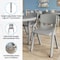 Flash Furniture 5 PC Plastic Activity Table and 4 Chairs Set, 10.5 in Seat Height-Soft Gray YU-YCX-0073-2-ROUND-TBL-SFTGY-E-GG - alternate 6