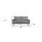 Homeroots 69" Gray Velvet Sofa With Dark Brown Legs 543715 - alternate 6