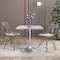 Leisuremod Square 27.55 in W, 29.34 in L, Resin/Stainless Steel, White VT20BS-S27WMR - alternate 3