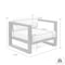 Armen Living Paradise Outdoor Dark Eucalyptus Wood Lounge Chair with Gray Cushions LCPRCHLADK - alternate 5