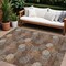 Homeroots 9' X 12' Brown Gray And Ivory Polka Dot Washable Indoor Outdoor Area Rug 594242 - alternate 1