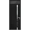 Vdomdoors Steel Door Cynex 6777 Black Transom Window Stainless Inserts Single Modern Painted-W32xH80+16-Left- CYNEX6777EXD-BLK-W32 x H80+16-Left-hand Outswing - alternate 1