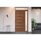 Vdomdoors Front Exterior Prehung Metal-Plastic Door, Manux 8415 Walnut, Side and Top Sidelite Transom, Office MANUX8415EXD-WLN-W32+16xH80+14-RH - alternate 2