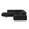 Homeroots Black Faux Leather L Shaped Two Piece Corner Sectional 366223 - alternate 7