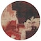 Homeroots 8' Brick Red And Red Round Abstract Washable Indoor Outdoor Area Rug 609162 - alternate 5