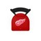 Holland Bar Stool Co 30" Blk Wrinkle Detroit Red Wings Stationary Bar Stool, Ladder Back L00430DetRed - alternate 3