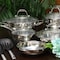 Oster Ridgewell 13pc Stainless Steel Belly Shape Cookware Set in Silver Mirror Polish 109543.13 - alternate 6
